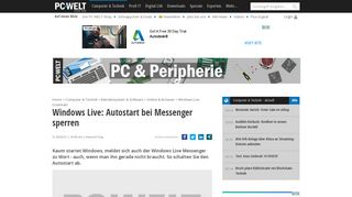 
                            7. Windows Live: Autostart bei Messenger sperren - PC-WELT