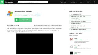 
                            11. Windows Live Hotmail - Free download and software reviews ...