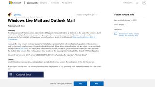 outlook live mail login