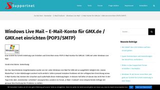 
                            5. Windows Live Mail – E-Mail-Konto für GMX.de / GMX.net einrichten ...