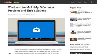 
                            13. Windows Live Mail Help: 5 Common Problems and Their Solutions ...