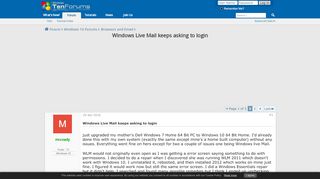 
                            7. Windows Live Mail keeps asking to login - Windows 10 Forums