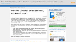 
                            10. Windows Live Mail läuft nicht mehr, was kann ich tun? - Computerwissen