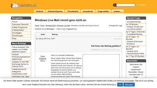 
                            8. Windows Live Mail nimmt gmx nicht an › mail › Von Vivien Podgórski ...