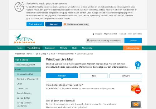 
                            11. Windows Live Mail - stap voor stap-informatie | SeniorWeb