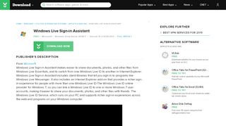 
                            3. Windows Live Sign-in Assistant - Free download and software reviews ...