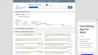 
                            11. Windows login - Deutsch-Übersetzung – Linguee Wörterbuch