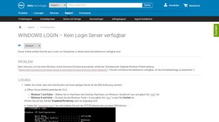 
                            11. WINDOWS LOGIN – Kein Login Server verfügbar | Dell Deutschland