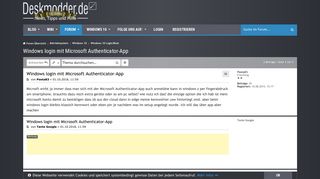 
                            7. Windows login mit Microsoft Authenticator-App - Deskmodder.de
