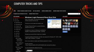 
                            1. Windows Login Password Reset Boot Disk - computer tricks and tips
