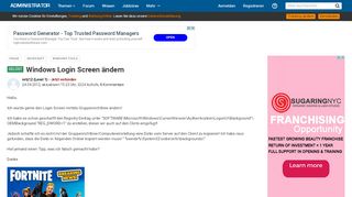 
                            13. Windows Login Screen ändern - Administrator