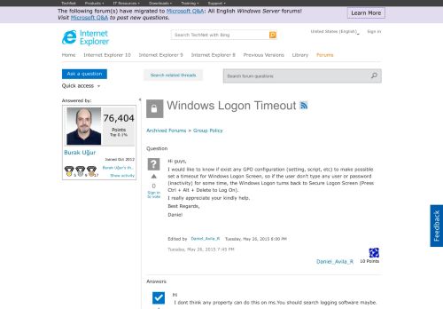 
                            1. Windows Logon Timeout - Microsoft