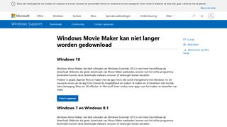 
                            1. Windows Movie Maker kan niet langer worden gedownload