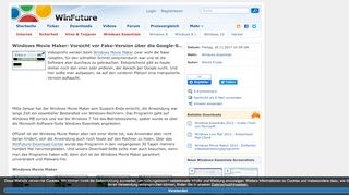 
                            11. Windows Movie Maker: Vorsicht vor Fake-Version über die Google ...