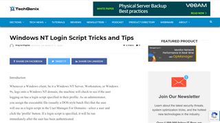 
                            3. Windows NT Login Script Tricks and Tips - TechGenix