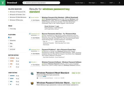 
                            1. Windows Password Key Standard - Free download and software ...