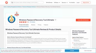 
                            5. Windows Password Recovery Tool Ultimate Reviews 2019 | G2 Crowd