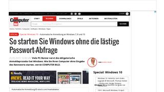 
                            5. Windows: Passwort-Abfrage deaktivieren - COMPUTER BILD