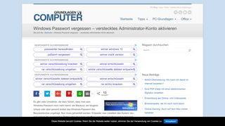 
                            13. Windows Passwort vergessen - Administrator-Konto aktivieren