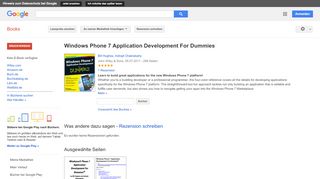 
                            7. Windows Phone 7 Application Development For Dummies - Google Books-Ergebnisseite