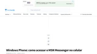 
                            11. Windows Phone: como acessar o MSN Messenger no celular ...