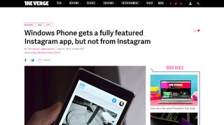 
                            8. Windows Phone gets a fully featured Instagram app, but not from ...