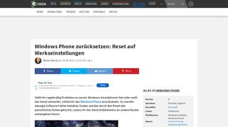 
                            10. Windows Phone zurücksetzen: Reset auf Werkseinstellungen – GIGA