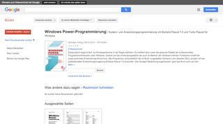 
                            4. Windows Power-Programmierung: System- und Anwendungsprogrammierung ... - Google Books-Ergebnisseite