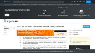 
                            4. Windows refuses to remember network share credentials - Super User