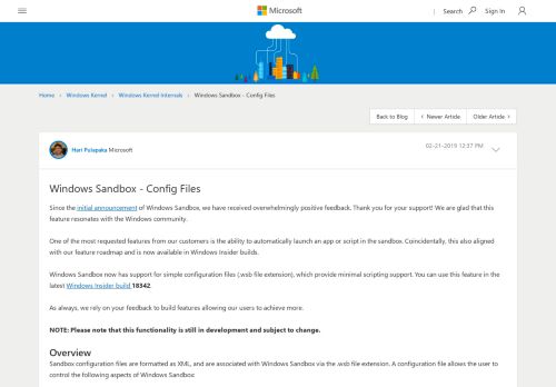 
                            12. Windows Sandbox - Config Files - Microsoft Tech Community - 354902