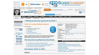
                            5. Windows Security Log Event ID 4625 - An account failed to log on