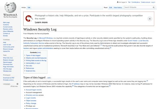 
                            7. Windows Security Log - Wikipedia