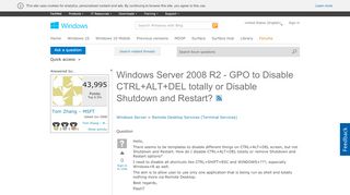 
                            8. Windows Server 2008 R2 - GPO to Disable CTRL+ALT+DEL totally or ...