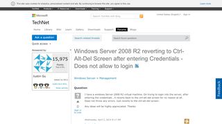 
                            6. Windows Server 2008 R2 reverting to Ctrl-Alt-Del Screen after ...