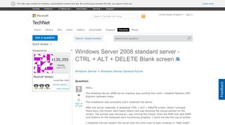 
                            5. Windows Server 2008 standard server - CTRL + ALT + DELETE Blank ...