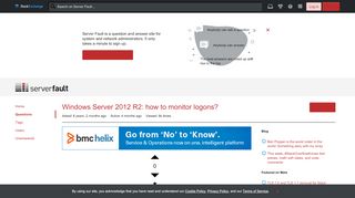 
                            8. Windows Server 2012 R2: how to monitor logons? - Server Fault