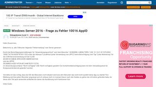 
                            10. Windows Server 2016 Frage zu Fehler 10016 AppID - Administrator