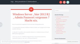 
                            4. Windows Server , hier 2012 R2 , Admin Passwort vergessen ? Macht ...