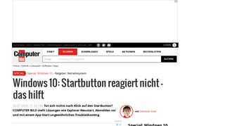 
                            6. Windows: Startbutton funktioniert nicht - COMPUTER BILD