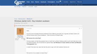 
                            5. Windows startet nicht - Key trotzdem auslesen | ComputerBase Forum