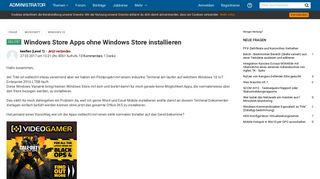 
                            9. Windows Store Apps ohne Windows Store installieren - Administrator