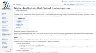 
                            7. Windows Troubleshooter Guide/Network Location Awareness ...