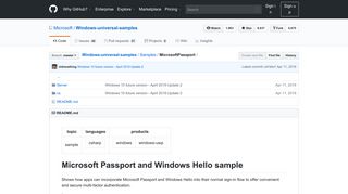 
                            11. Windows-universal-samples/Samples/MicrosoftPassport at master ...