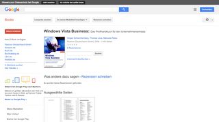 
                            11. Windows Vista Business: Das Profihandbuch für den Unternehmenseinsatz - Google Books-Ergebnisseite