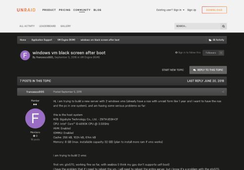 
                            4. windows vm black screen after boot - VM Engine (KVM) - Unraid