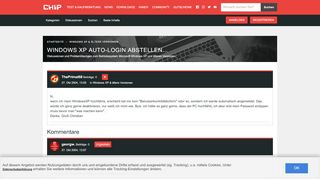 
                            1. Windows XP Auto-Login abstellen... — CHIP-Forum