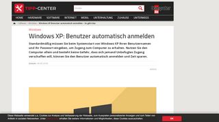 
                            3. Windows XP Benutzer automatisch anmelden – So geht das ...