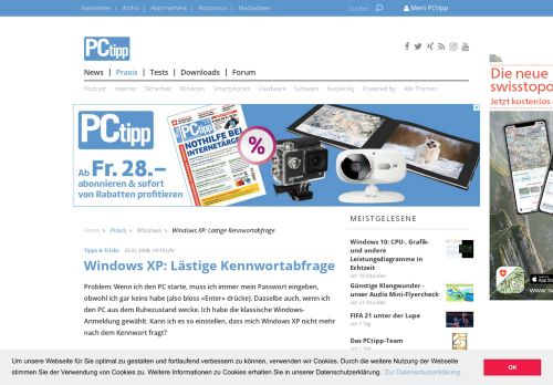 
                            4. Windows XP: Lästige Kennwortabfrage - PCtipp.ch