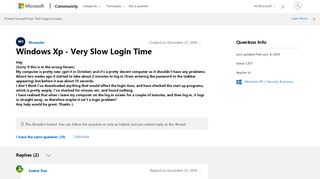 
                            5. Windows Xp - Very Slow Login Time - Microsoft Community