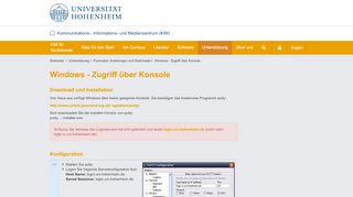 
                            11. Windows - Zugriff über Konsole ... - KIM Uni Hohenheim